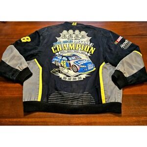 Vintage NASCAR Jimmie‎ Johnson 4-time Champion Jacket By JH Design XL NASCAR